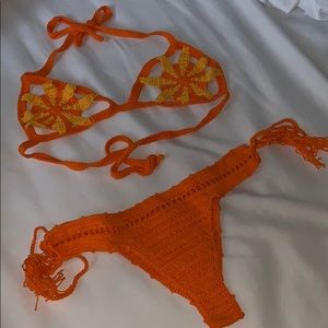 Triangle top cut-out bikini